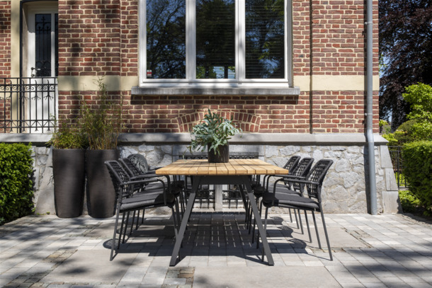 4SO Barista stapelbare tuinstoelen met zitkussen - 4